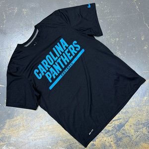 Nike Carolina Panthers Large Dri-Fit Shirt NFL Football Cam Newton Team Blue
